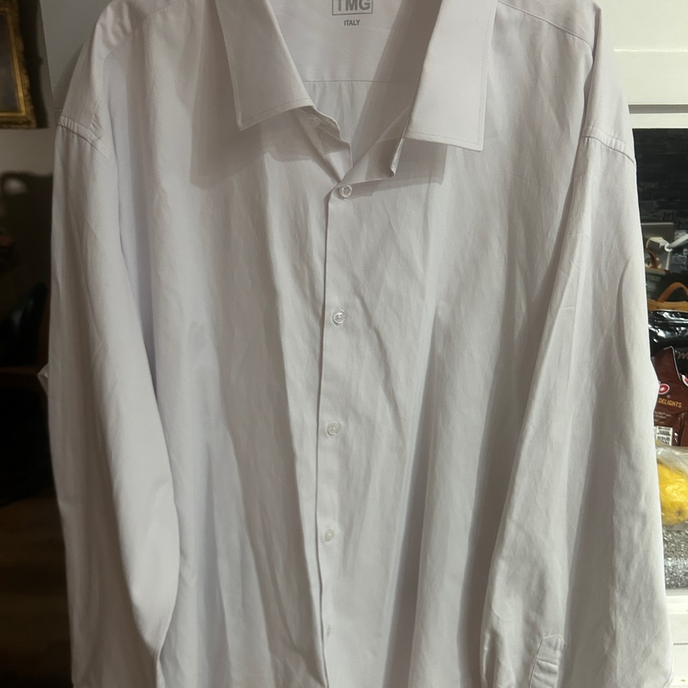 IMG Italy Men's Classic White Dress Shirt